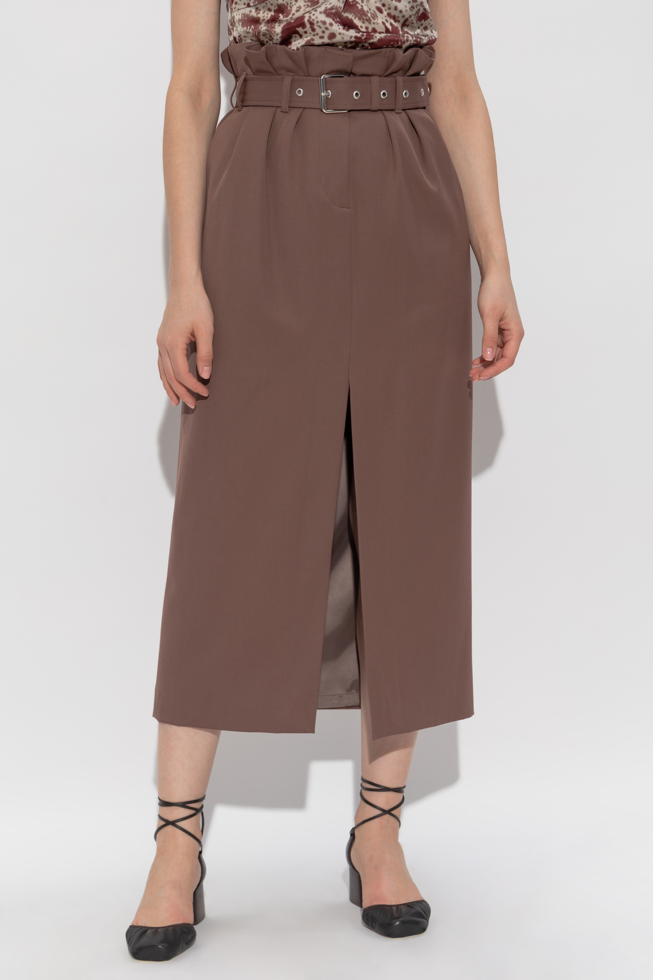 スカート Dries Van Noten SS25 WOOL SKIRT WITH BELT (010816 1176811) Dries Van Noten Woolen skirt | Women's Clothing | Vitkac